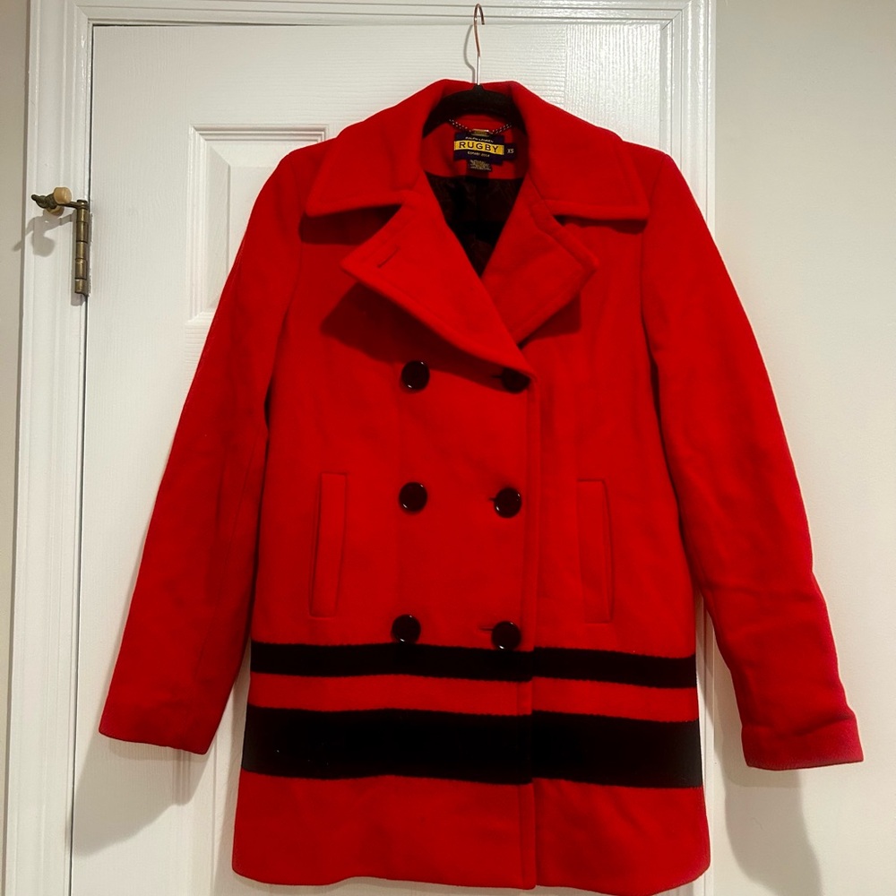Rugby Ralph Lauren Women’s Bold Red Pea Coat
